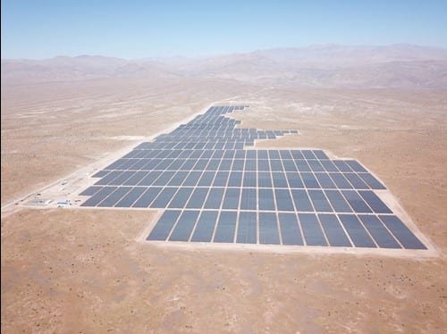 Financed a 100 MW solar power plant in Chile