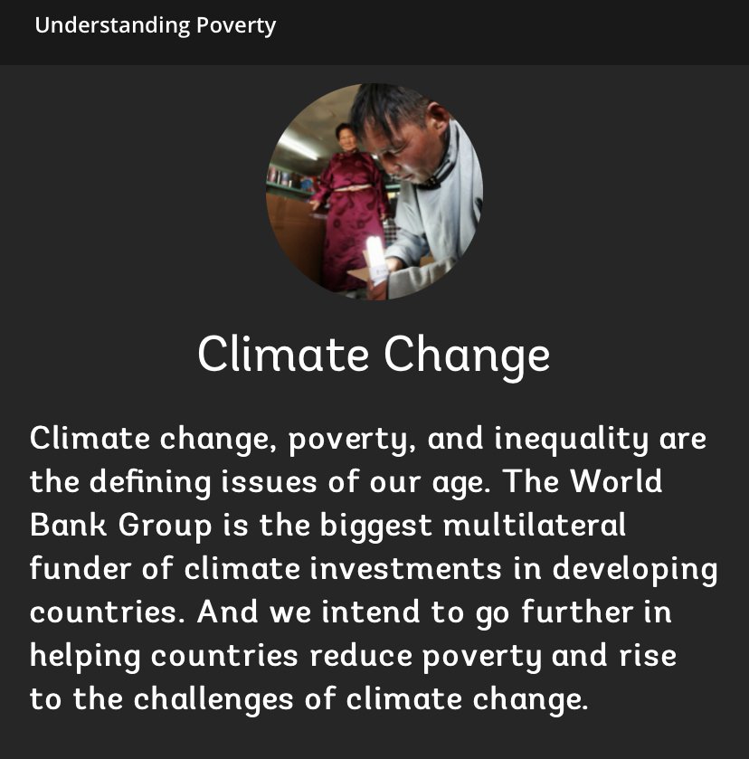 World Bank Global Programming on Climate, Development and Financing