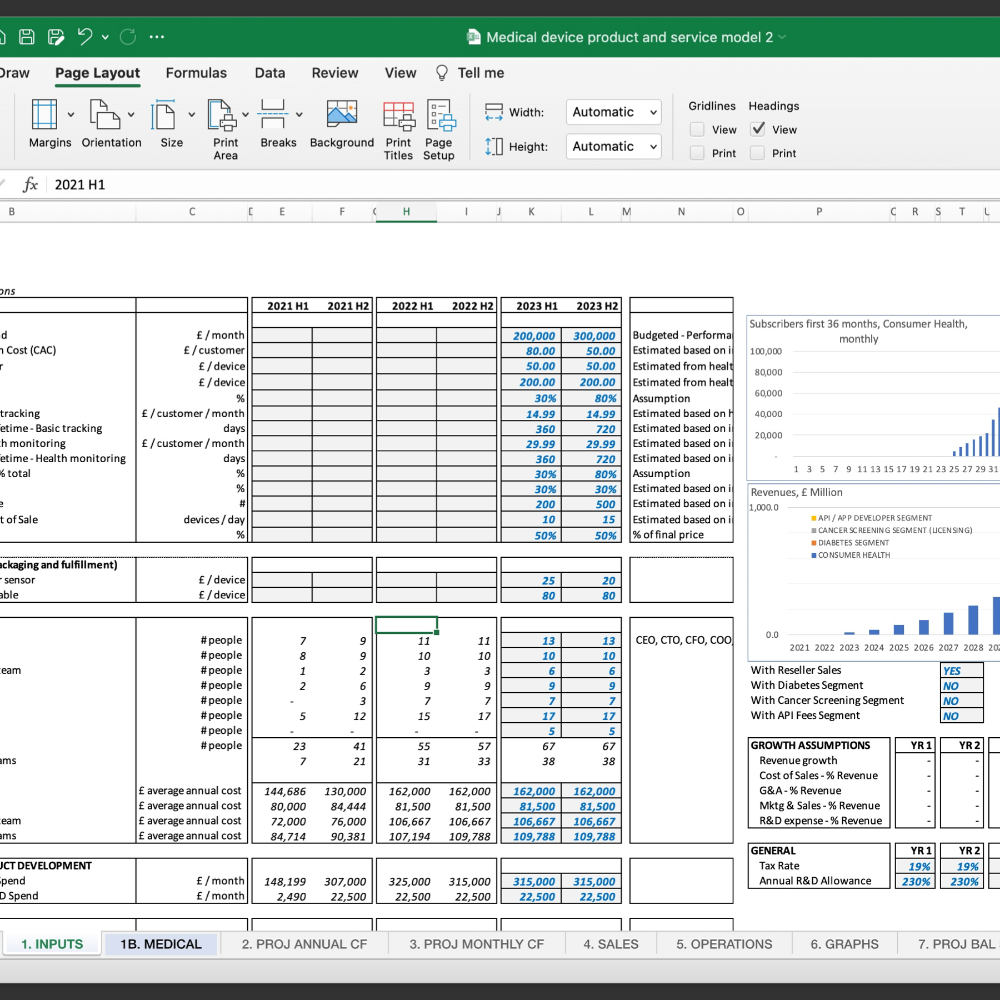 Strategic and financial planning / projections