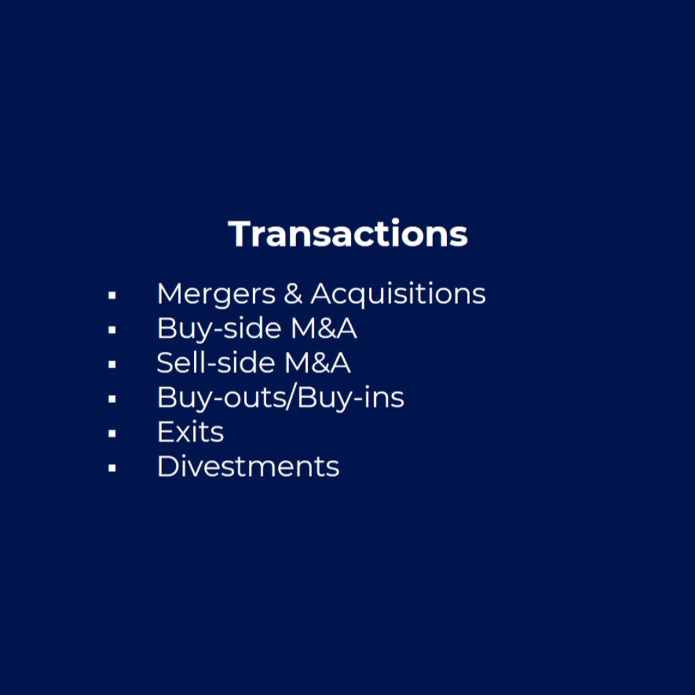 Mergers & Acquisitions (Transaction Advisory)
