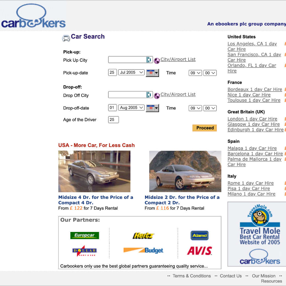 Launched a new B2C online car rental business for Ebookers