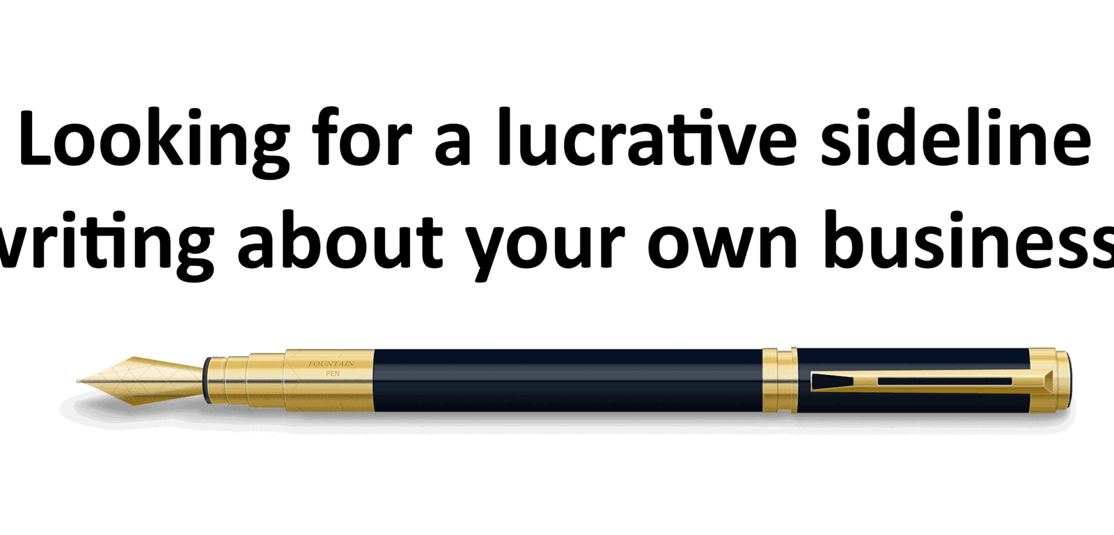 I create business models where you get paid to write about yourself 