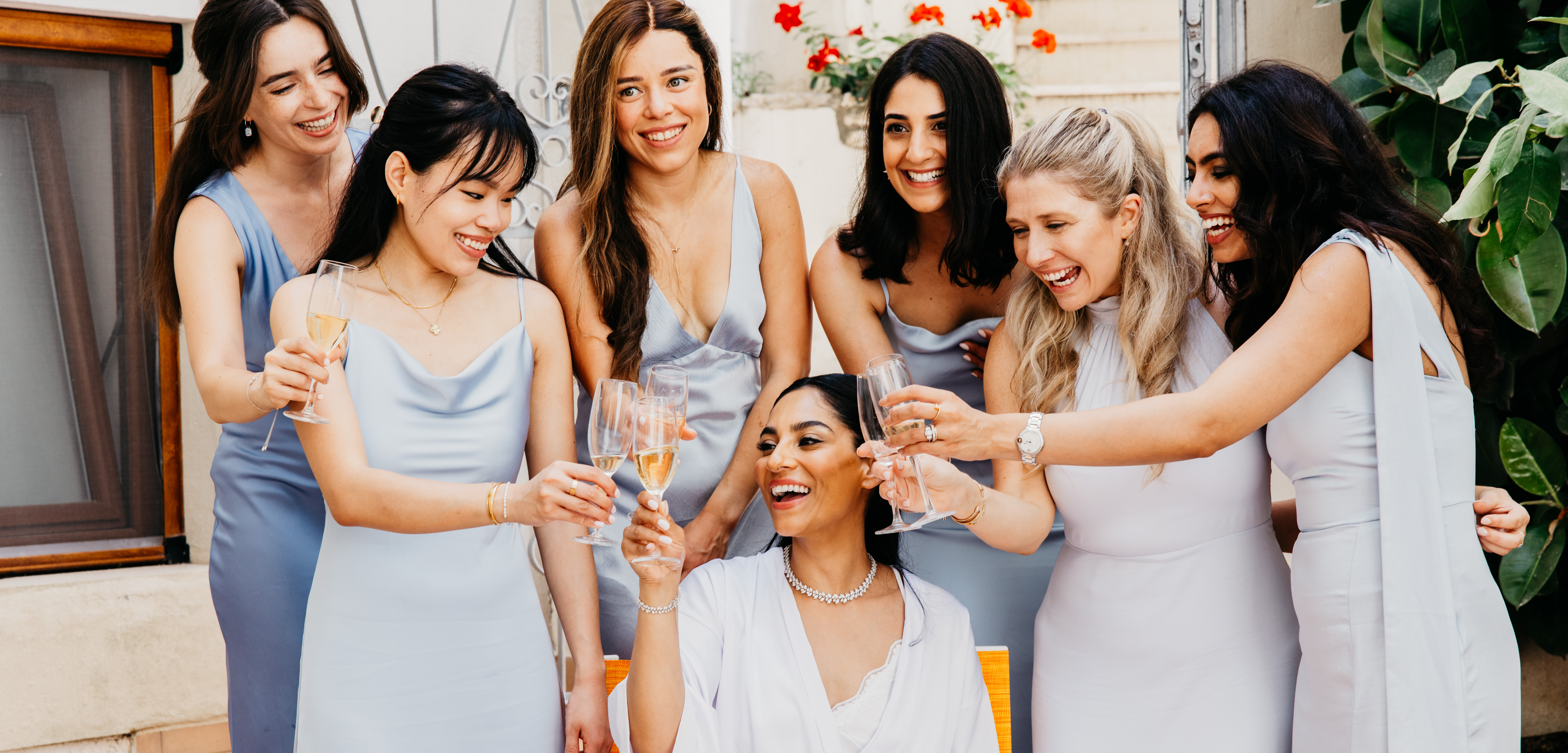 Bride Glamour: Cherishing the Special Moments with the Girls.