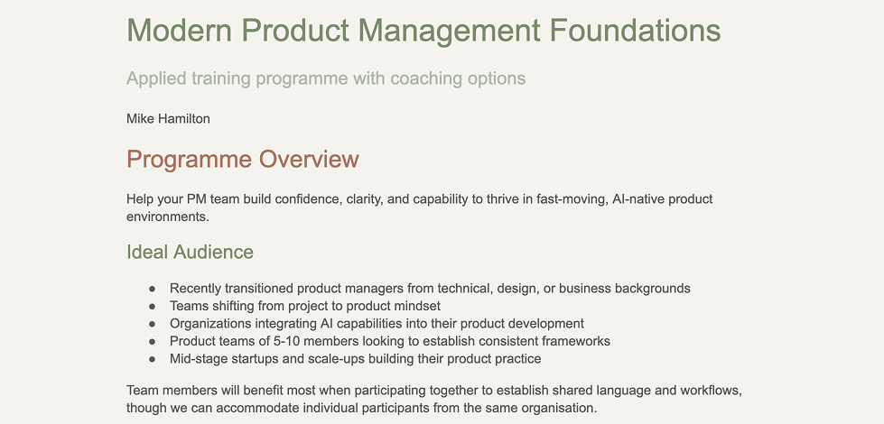 Modern Product Management Foundations